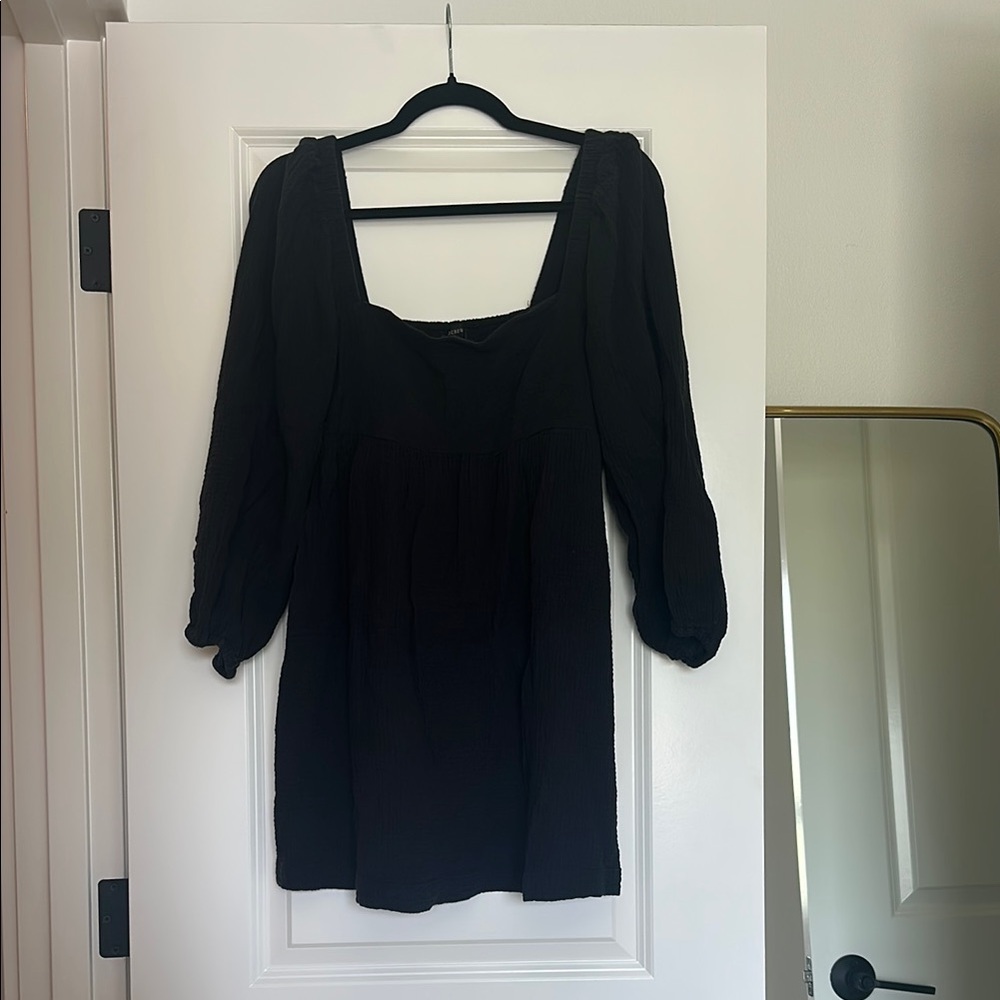 J. Crew Black Bishop Sleeve Sundress